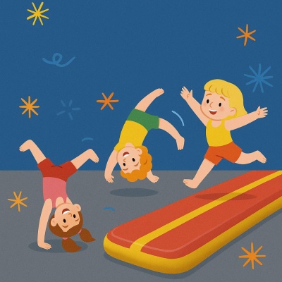 Acrobatics for children 6-9 years old. Continuing