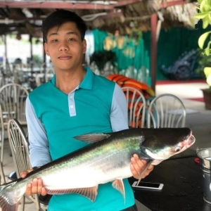 Fishing at the lake in Nha Trang