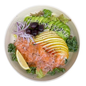 Salmon salad bowl