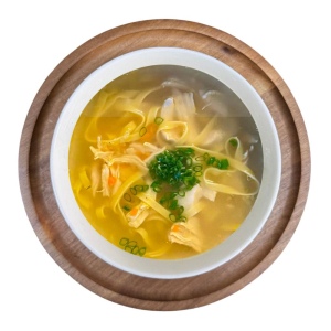 Chicken soup with homemade noodles