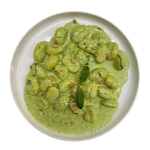 Gnocchi with pesto sauce