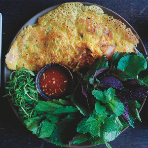 Pork and prawn traditional Southern style Pancake