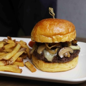 Roasted Garlic Mushroom Burger